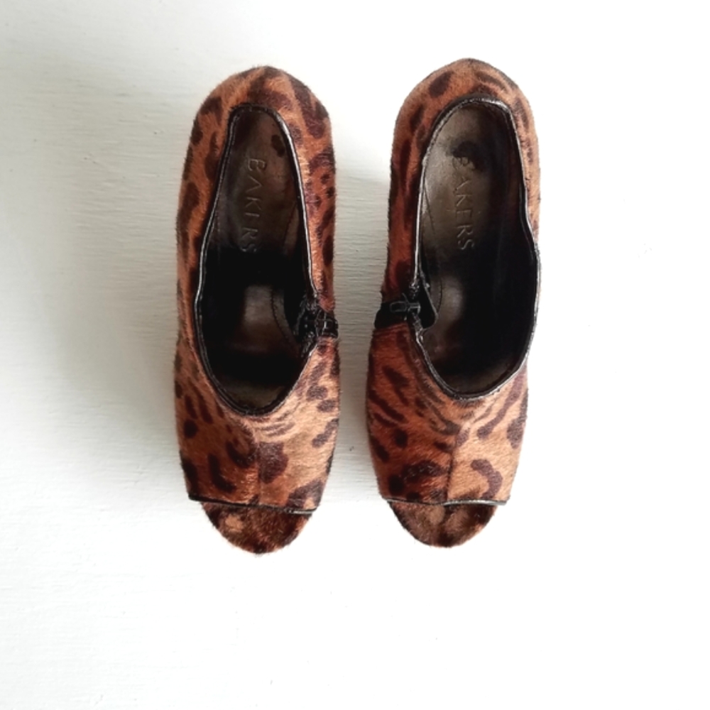 Open Toe Leopard Platform Bootie - image 5